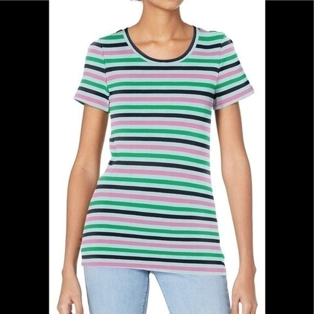 J.Crew Short Sleeve Tee Indigo Stripe Small